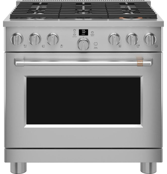 GE Cafe CGY366P2TS1 36" Smart All-Gas Commercial-Style Range with 6 Burners (Natural Gas) In Stainless Steel