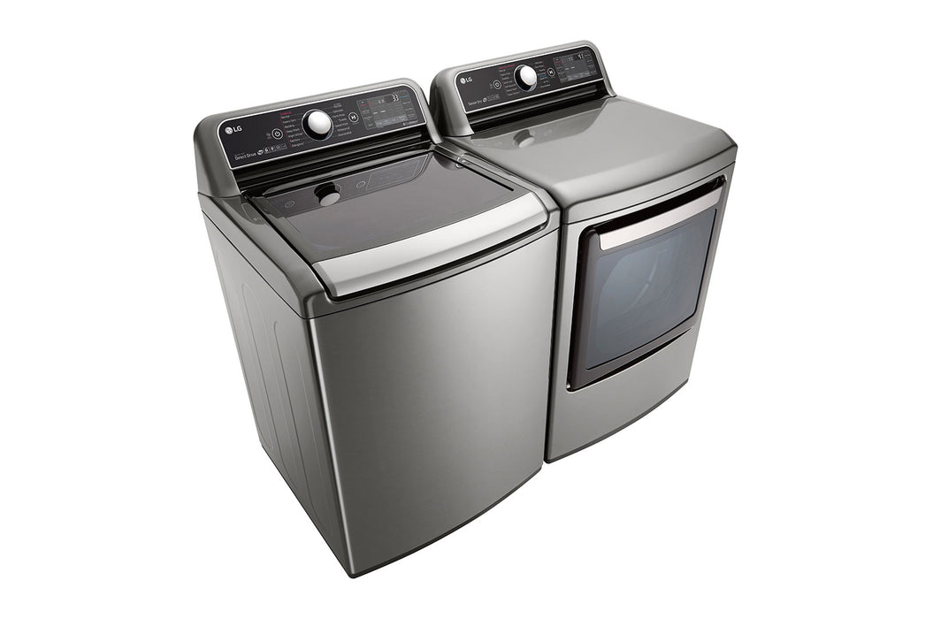 LG DLEX7900VE 7.3 cu.ft. TurboSteam™ Dryer with EasyLoad™ Dual-opening Door In Stainless Steel