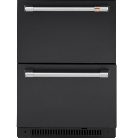 GE Cafe CDE06RP3ND1 5.7 Cu. Ft. Built-In Dual-Drawer Refrigerator in Matte Black