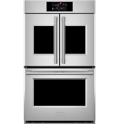 Monogram ZTDX1FPSNSS 30" Smart French-Door Electric Convection Double Wall Oven Statement Collection in Stainless Steel