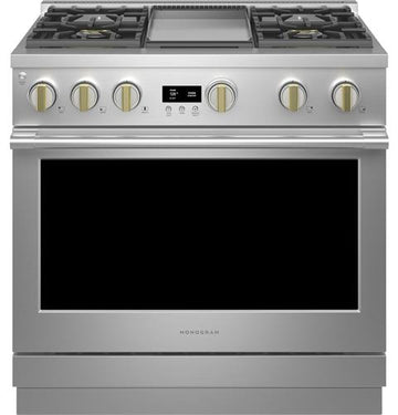 Monogram ZGP364NDTSS 36" All Gas Professional Range with 4 Burners an Griddle (Natural Gas)