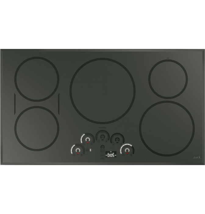 GE Cafe CHP95362MSS 36" Built-In Touch Control Induction Cooktop In Flagstone Gray
