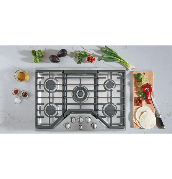 GE Cafe CGP95302MS1 30-Inch Built-in Gas Cooktop In Stainless Steel