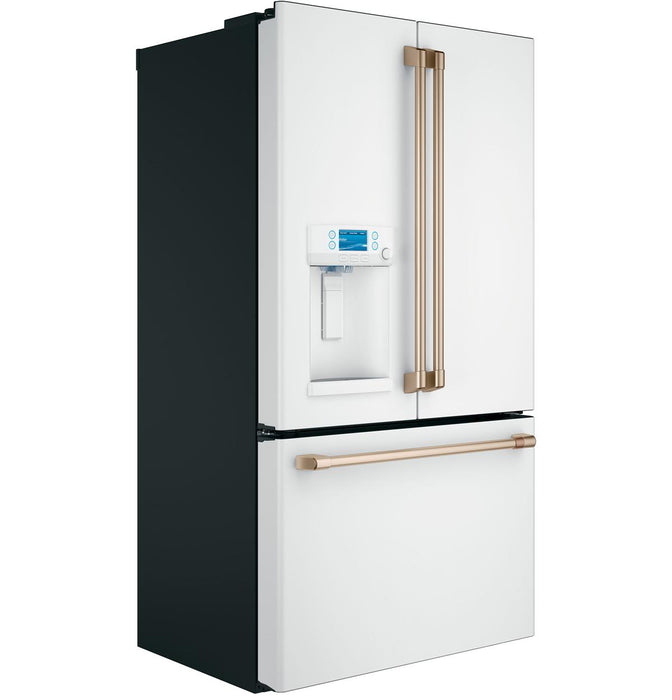 GE Cafe CYE22TP4MW2  Counter-Depth French-Door Refrigerator with Hot Water Dispenser In Matte White