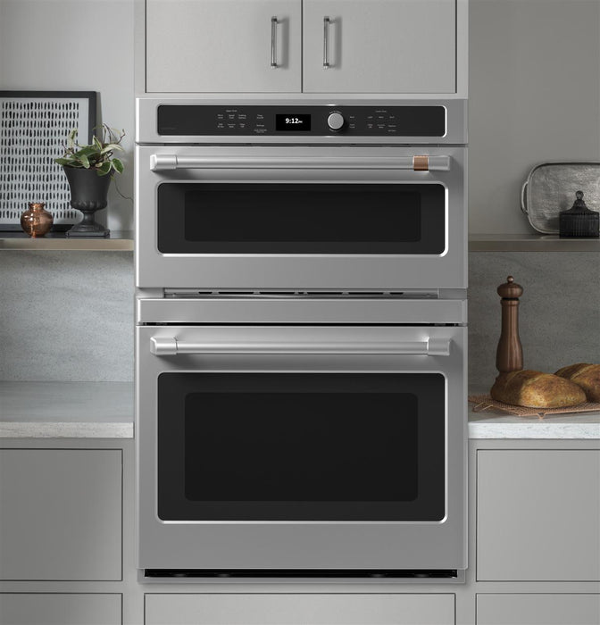 GE Cafe CTC912P2NS1 30 Inch Combination Double Wall Oven with Convection and Advantium® Technology In Stainless Steel