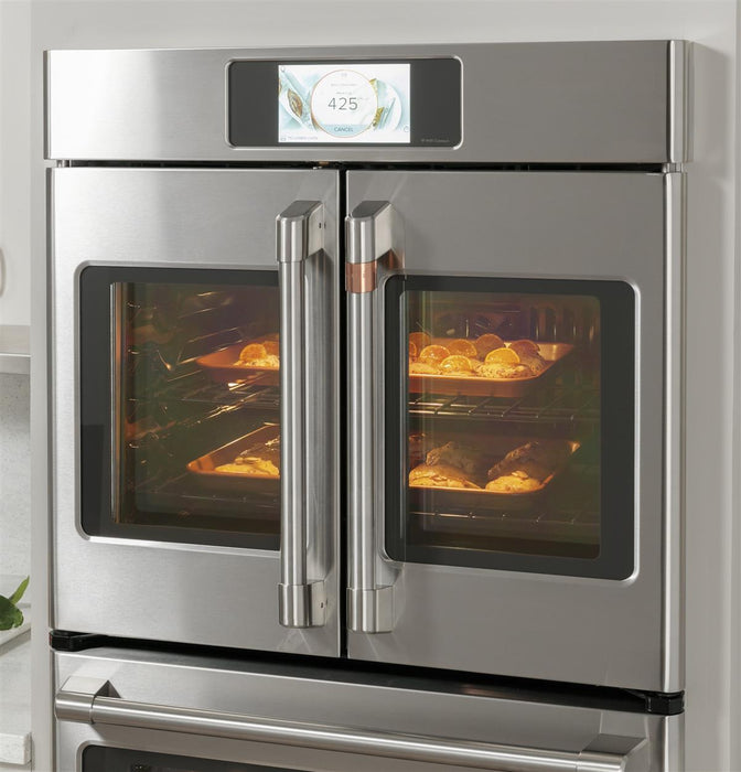 GE Cafe CTD90FP4NW2  French-Door Double Wall Oven In Matte White