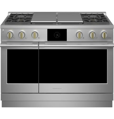 Monogram ZDP484NGTSS 48" Dual-Fuel Professional Range with 4 Burners, Grill, and Griddle (Natural Gas) In Stainless Steel