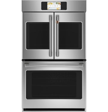GE Cafe CTD90FP2NS1 Professional Series 30" Smart Built-In Convection French-Door Double Wall Oven In Stainless Steel