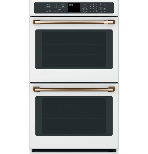 GE Cafe CTD90DP4NW2 30" Smart Double Wall Oven with Convection In Matte White