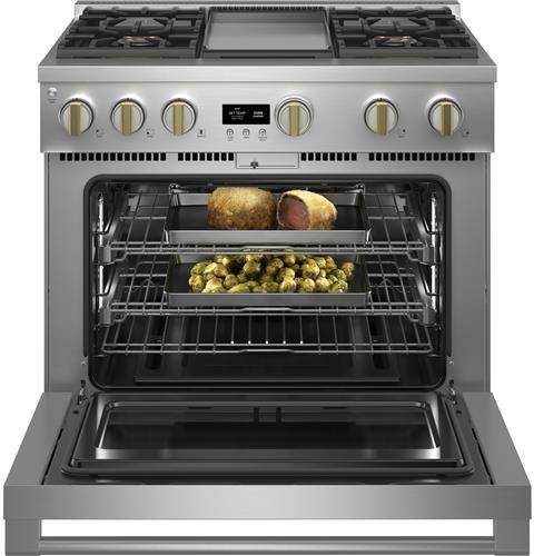Monogram ZGP364NDTSS 36" All Gas Professional Range with 4 Burners an Griddle (Natural Gas)