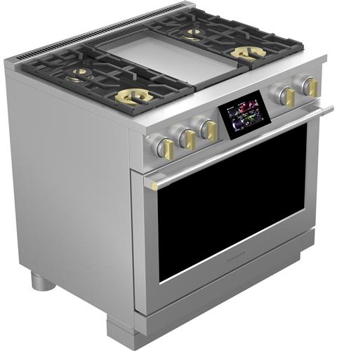 Monogram ZDP364NDTSS 36" Dual-Fuel Professional Range with 4 Burners and Griddle (Natural Gas) In Stainless Steel