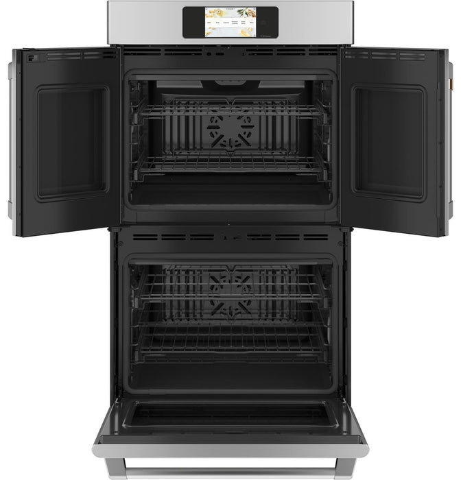 GE Cafe CTD90FP2NS1 Professional Series 30" Smart Built-In Convection French-Door Double Wall Oven In Stainless Steel