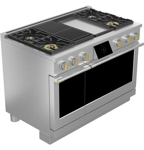 Monogram ZDP484NGTSS 48" Dual-Fuel Professional Range with 4 Burners, Grill, and Griddle (Natural Gas) In Stainless Steel