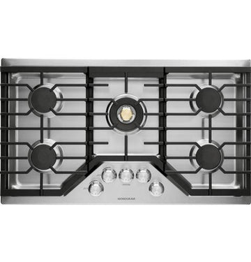 Monogram ZGU36RSLSS 36" Deep-Recessed Gas Cooktop (Natural Gas) - Stainless Steel - Cooktop - Monogram - Topchoice Electronics
