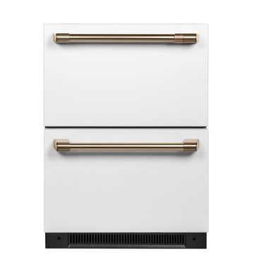 GE Cafe CDE06RP4NW2 5.7 Cu. Ft. Built-In Dual-Drawer Refrigerator In Matte White