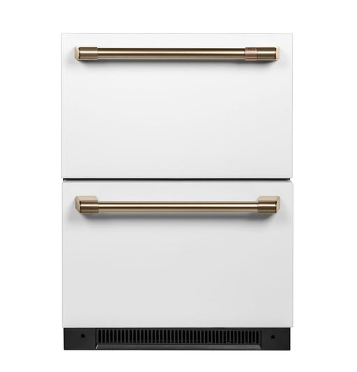 GE Cafe CDE06RP4NW2 5.7 Cu. Ft. Built-In Dual-Drawer Refrigerator In Matte White