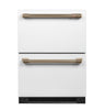 GE Cafe CDE06RP4NW2 5.7 Cu. Ft. Built In Dual Drawer Refrigerator