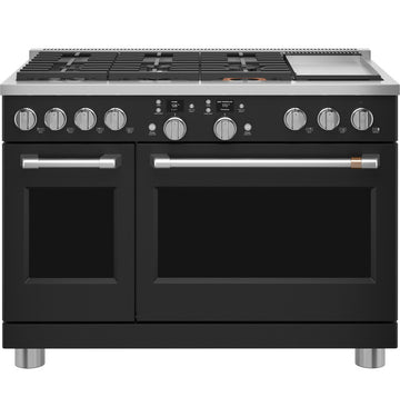 GE Cafe C2Y486P3TD1 48" Smart Dual-Fuel Commercial-Style Range with 6 Burners and Griddle Natural Gas
