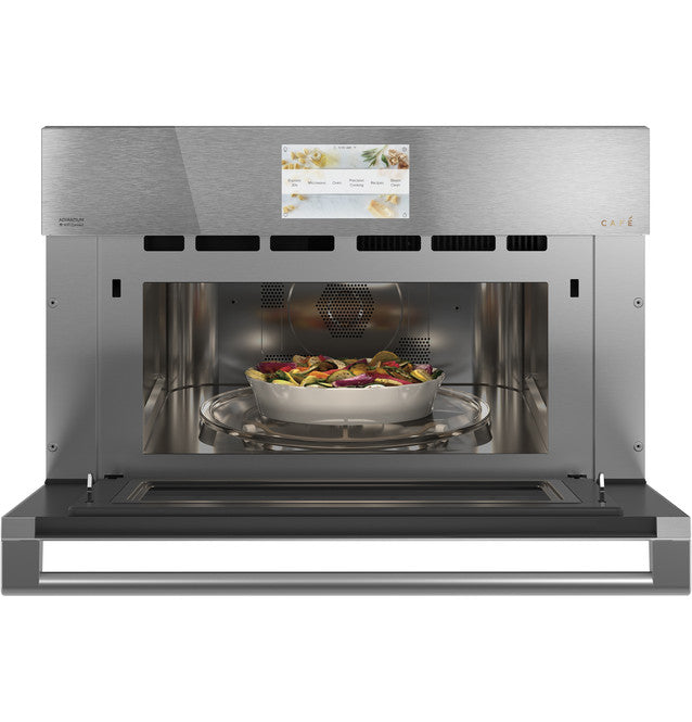 GE Cafe 30" Smart Five in One Oven with 120V Advantium® Technology in Platinum Glass