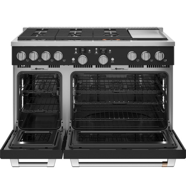 GE Cafe C2Y486P3TD1 48" Smart Dual-Fuel Commercial-Style Range with 6 Burners and Griddle Natural Gas