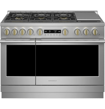 Monogram ZGP486NDTSS 48" All Gas Professional Range with 6 Burners and Griddle (Natural Gas)