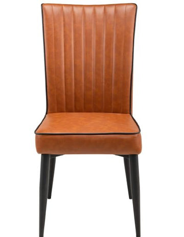 Gretta Chair in Cognac with Black Trim Seating