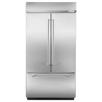 KitchenAid 24.2 Cu. Ft. 42" Width Built-In Stainless French Door Refrigerator with Platinum Interior Design