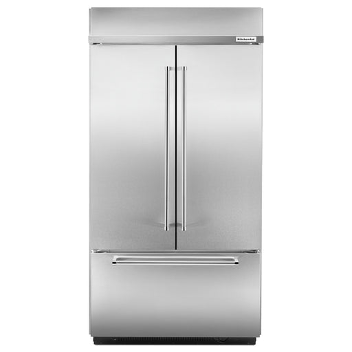 KitchenAid 24.2 Cu. Ft. 42" Width Built-In Stainless French Door Refrigerator with Platinum Interior Design