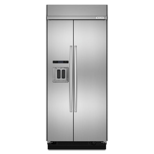 KitchenAid 20.8 cu ft 36-Inch Width Built-In Side-by-Side Refrigerator