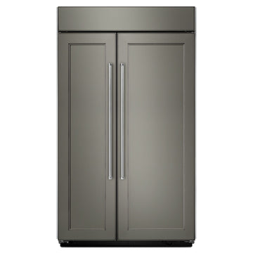KitchenAid 25.5 cu. ft 42-Inch Width Built-In Side by Side Refrigerator with PrintShield Finish