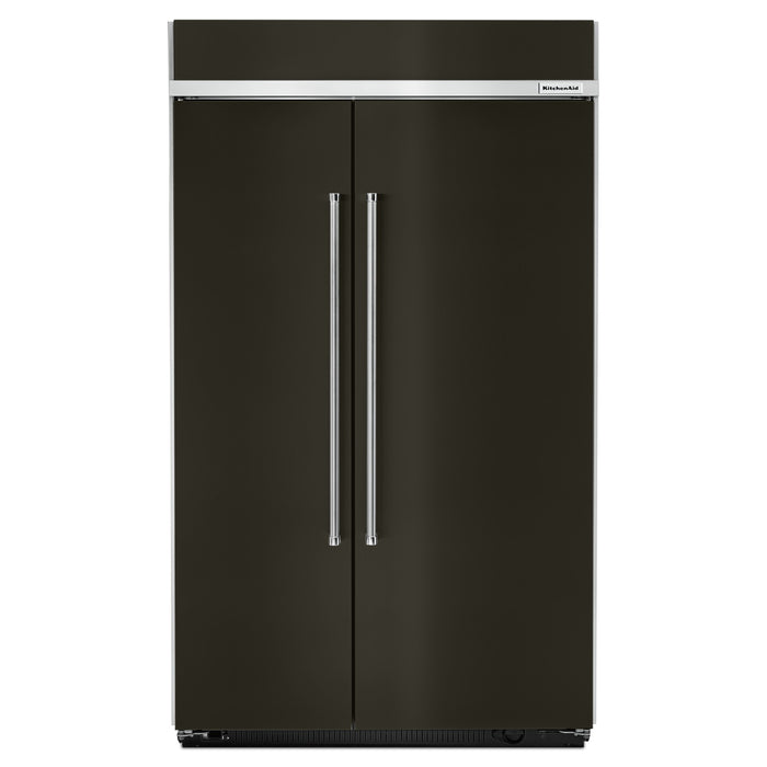 KitchenAid 30.0 cu. ft 48-Inch Width Built-In Side by Side Refrigerator with PrintShield Finish