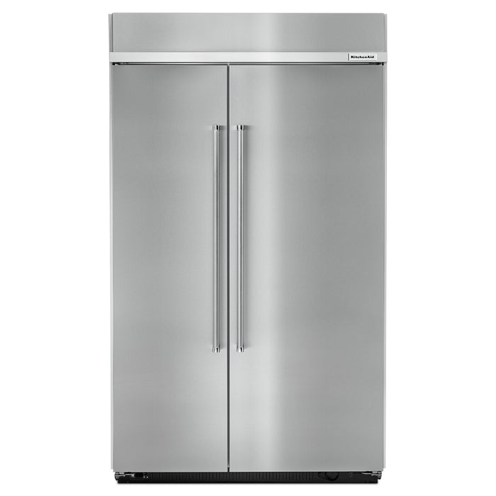 KitchenAid 30.0 cu. ft 48-Inch Width Built-In Side by Side Refrigerator with PrintShield Finish