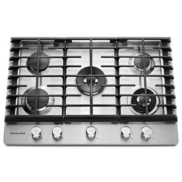 KitchenAid 30" 5-Burner Gas Cooktop with Griddle