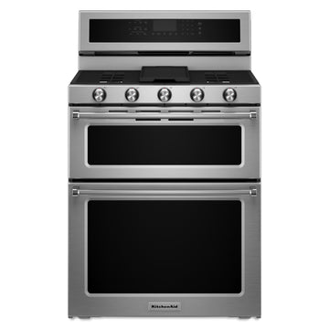 KitchenAid 30-Inch 5 Burner Dual Fuel Double Oven Convection Range