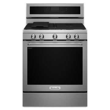 KitchenAid 30-Inch 5-Burner Gas Convection Range