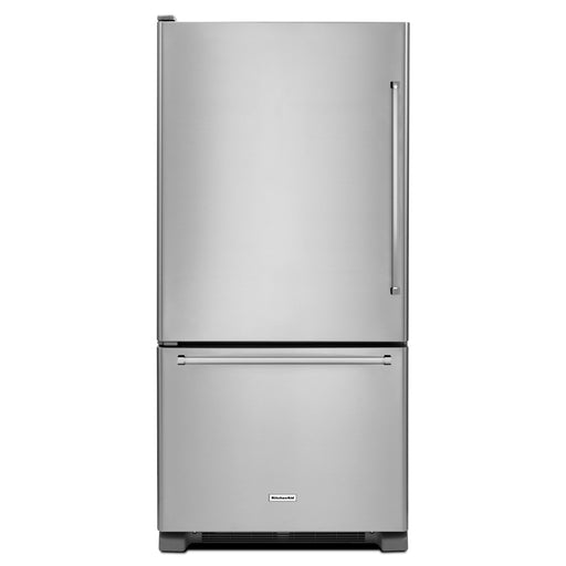 KitchenAid 22 cu.ft. 33-Inch Width Full Depth Non Dispense Bottom Mount Refrigerator