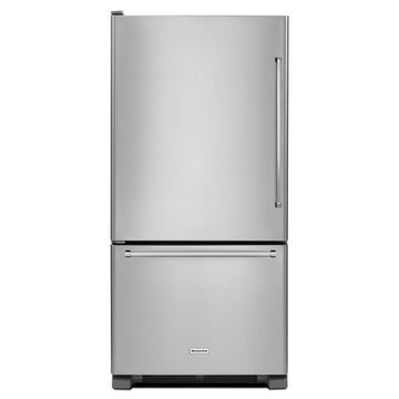 KitchenAid 19 cu.ft. 30-Inch Width Full Depth Non Dispense Bottom Mount Refrigerator