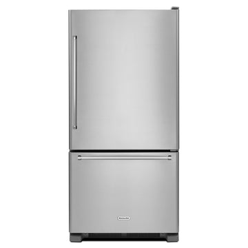 KitchenAid 22 cu.ft. 33-Inch Width Full Depth Non Dispense Bottom Mount Refrigerator