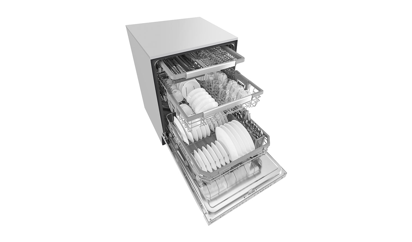 LG LDP6797ST 24-inch Top Control Dishwasher with Pocket Handle and EasyRack - ENERGY STAR® in Stainless Steel