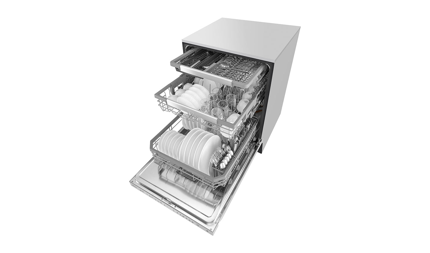 LG LDP6797ST 24-inch Top Control Dishwasher with Pocket Handle and EasyRack - ENERGY STAR® in Stainless Steel