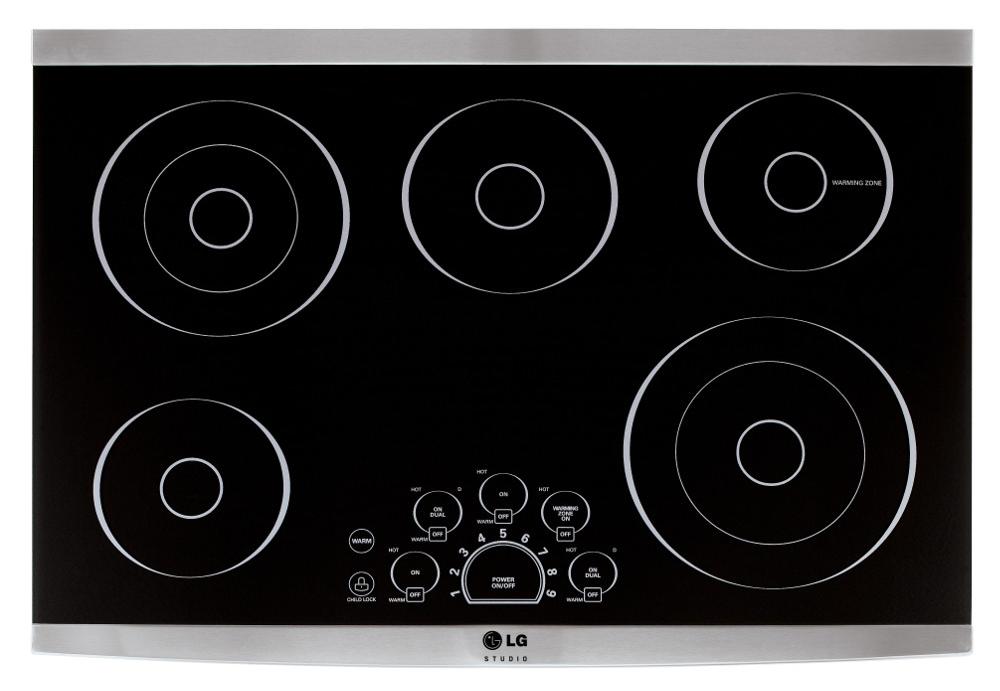 LG LSCE305ST 30-Inch Electric Cooktop in Stainless Steel