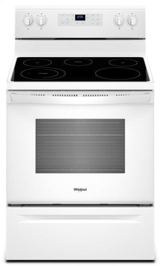 Whirlpool YWFE505W0JW 30" 5.3 cu. ft. Electric Range with Frozen Bake Technology in White