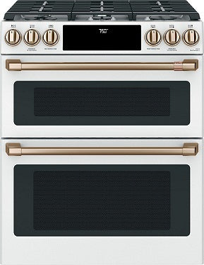 GE Cafe CCGS750P4MW2  Gas Double Oven Range In Matte White