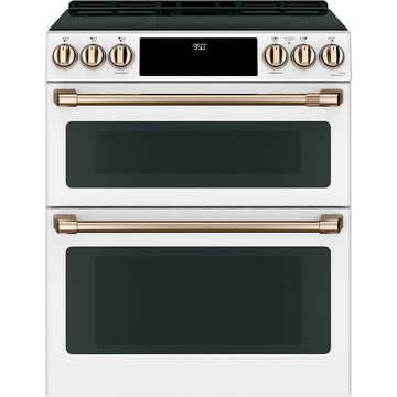 GE Cafe CCHS950P4MW2 30" Slide-In Front Control Induction  Matte White