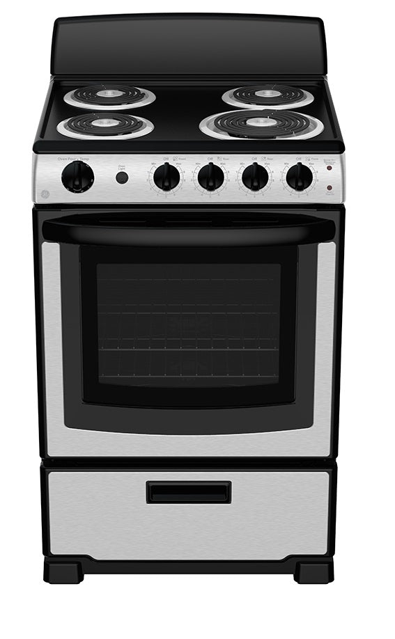 GE 24 inch Electric Slide-in Range in Stainless Steel - JCAS300RPSS
