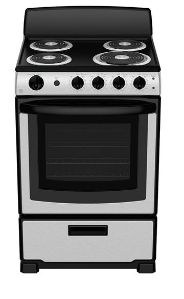 GE 24 inch Electric Slide-in Range in Stainless Steel - JCAS300RPSS