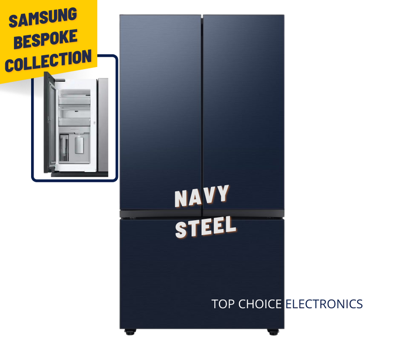 Samsung 36" BESPOKE Counter-Depth Refrigerator with Beverage Center - Navy Steel