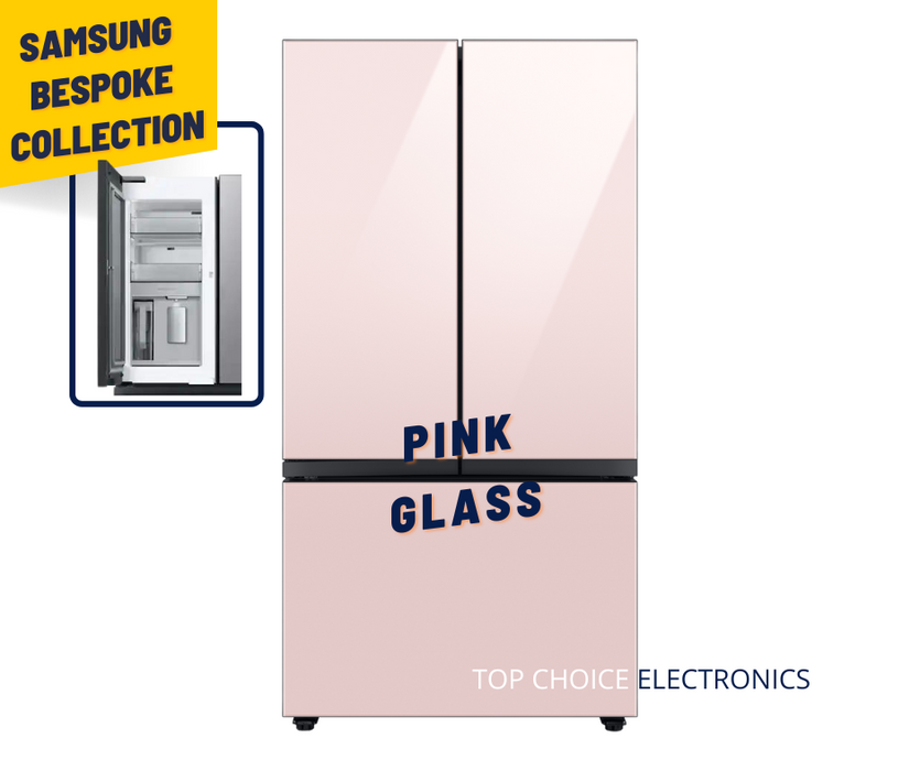 Samsung 36" BESPOKE Counter-Depth Refrigerator with Beverage Center - Pink Glass