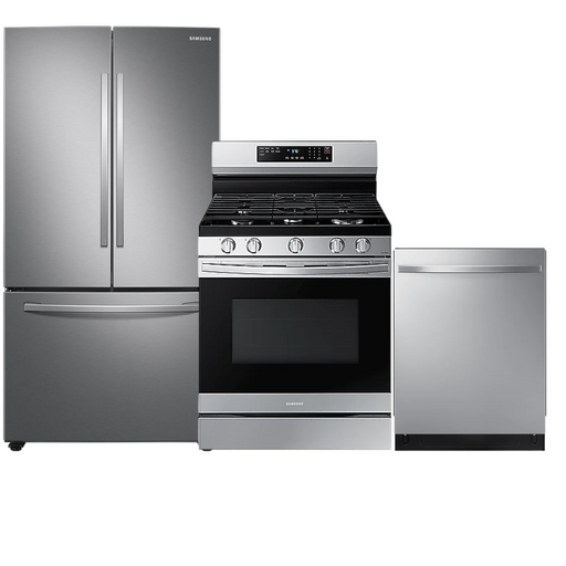 Samsung Kitchen Appliance Package - 36" Fridge - 30" Gas Range - 24" Dishwasher