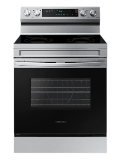 Samsung 30 inch wide 6.3 cu.ft. Freestanding Electric Range with Wi-Fi In Stainless Steel - NE63A6111SS/AC